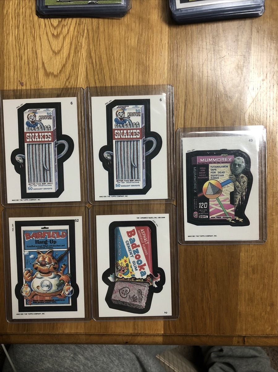 WAKA　LEGEND COLLECTION 5BOX 1991 wacky packages Badzooka Mummorex Snakes Barfield 5 Lot | eBay