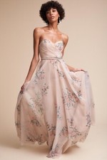 Anthropologie BHLDN Jenny Yoo Adeline Dress strapless Size 10 worn once 