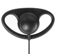9 Count - 2 Pin D-Shape Earpiece w/ PTT Mic for Baofeng Kenwood Walkie-talkie