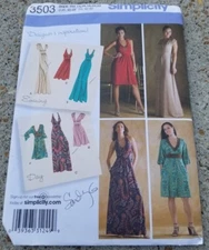 Simplicity Pattern 3503 Misses Dresses Size 6, 8, 10, 12, 14