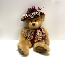 Russ Berrie  Co Pennington Bears With Hat Scarf Bean Bag Stuffed Animal Plush