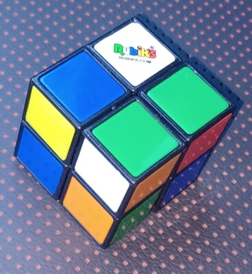 AUTHENTIC Rubik's Cube 2x2x2 COLORS ON PLASTIC NOT STICKERS brain teaser toy