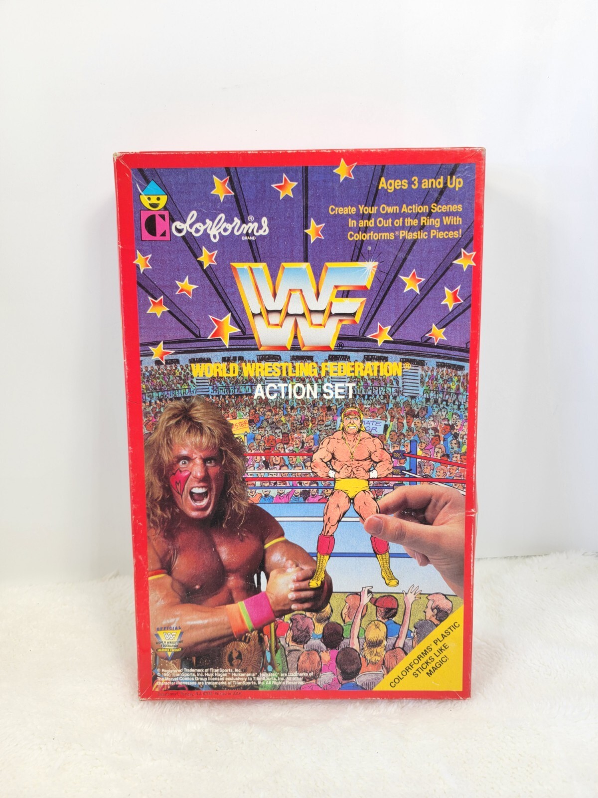 Vintage WWF Colorforms World Wrestling Federation Action Set Hulk Hogan ...