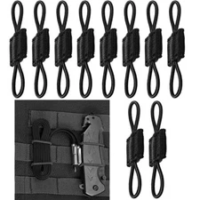 Tactical Gear Holder Clip Molle Elastic Webbing Retainer Binding Ribbon Buckle