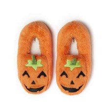 Dearfoams Cozy Comfort Halloween Pumpkin Slippers Unisex Closed Back Orange