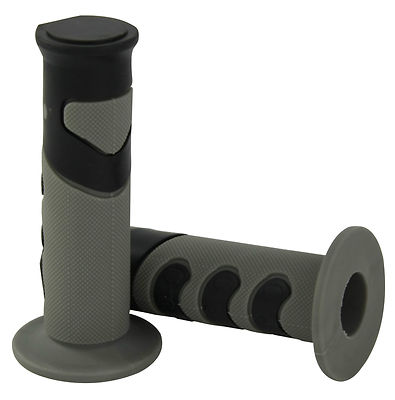 GP PRO DUAL DENSITY MOTOCROSS GRIPS MX OFF ROAD ENDURO PIT BIKE GRIPS GRAU SCHWARZ