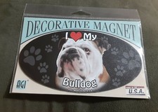 I Love My Bulldog Decorative Magnet AGI Made In The USA New 