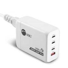 SIIG 200W USB C Charger Block, 4-Port Fast Charging with 100W PD 3XUSB-C 1xUSB-A