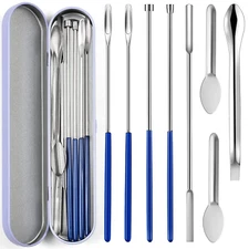 8 Piece, Home & Lab Supplies - Micro Tiny Spoon Spatula, Lab Scoop Filling Tray