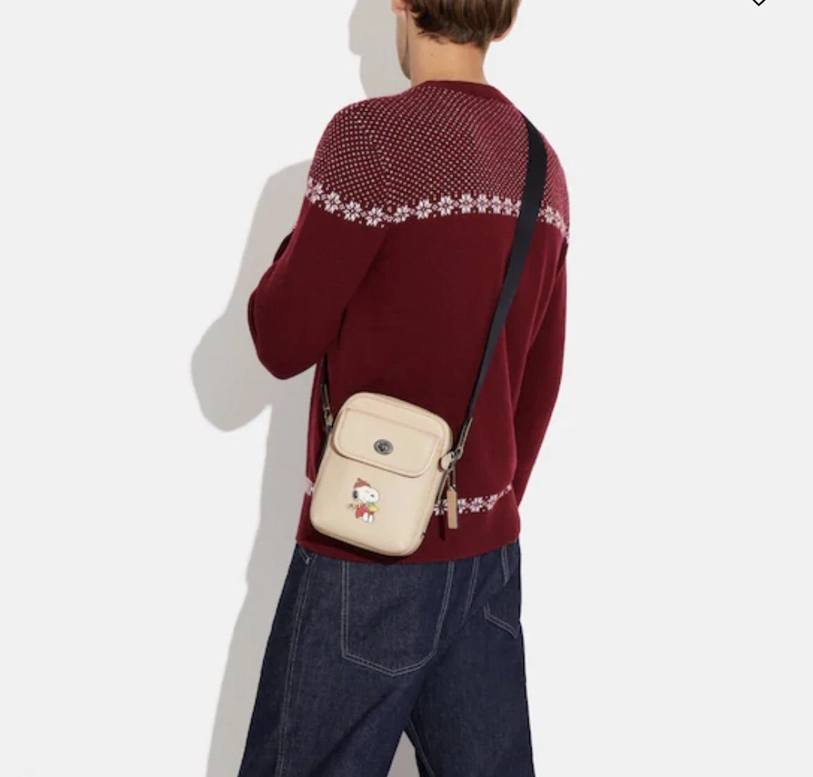 NWT Authentic Coach Coach X Peanuts Heritage Crossbody With Snoopy Motif