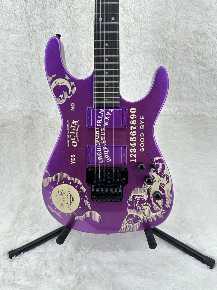ESP Kirk Hammett Metallic Purple Ouija Board E-Gitarre Mahagoni Korpus - Bild 3 von 4