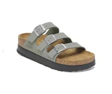Birkenstock Florida Flex Platform Nubuck Leather - Pure Sage EU 36N - 42N