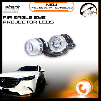 Eagle Eye 18mm Projector 3SMD LED Fog Light DRL Backup Signal - Amber Yellow 3K