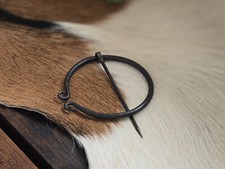 Viking Iron Cloak Pin Scarf Penannular  brooch Kilt Clasp Blanket  Single Plain