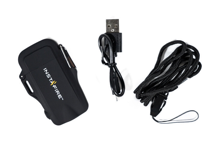 InstaFire Cross-Fire Mini Pocket Plasma Lighter with Flashlight