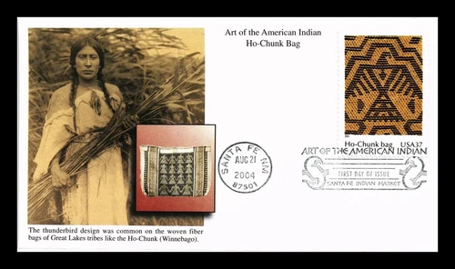 AMERICAN INDIAN ART HO-CHUNK BAGS  2004 PREMIUM MYSTIC CACHET FDC  VF UNADDR