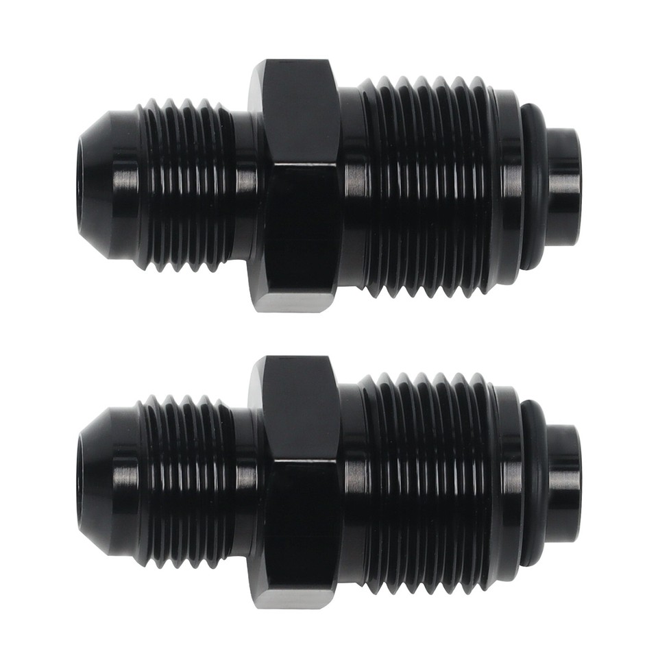 2Pcs 6AN AN6 Flare To 10AN AN10 ORB Male Fuel Rail O-Ring Fitting Adapter Black - Foto 4