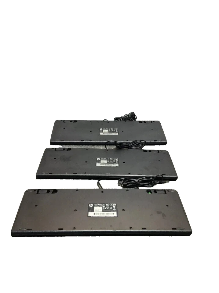 Lote de 3 Teclado HP KU-0316 537746-001 104 Teclas USB Negro/Plateado con Cable - Foto 4 de 4