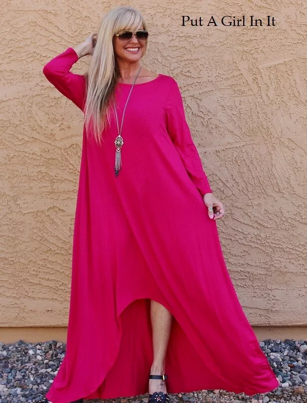 fuchsia maxi dress