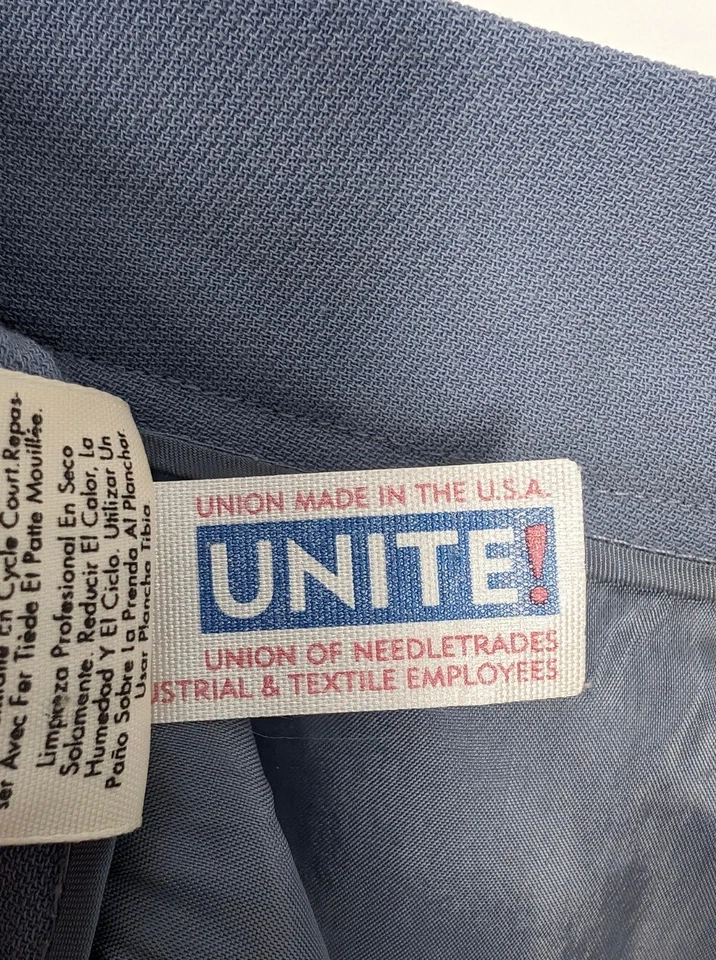 Saia Calvin Klein Collection Periwinkle lã vintage feita na União EUA 28" - Imagem 4 de 4