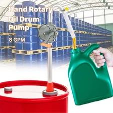 55 Gallon Aluminum Barrel Drum Pump 8GPM Hand Oil Transfer Pump for Fuel, diesel