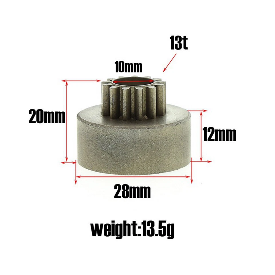 13T Clutch Bell Gear Metal For Kyosho MP10 MP9 HSP 1/8 Methanol Car RC Car Parts - Image 4 of 4
