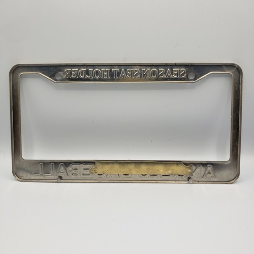 Angels Baseball Season Seat Holder Metal License Plate Frame Holder Silver - Picture 2 of 2
