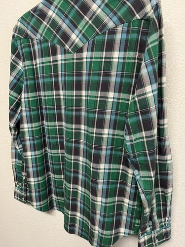 PRPS Jefferson Plaid Snap Button-Up Shirt Green Multi Men’s Size S NEW - Picture 10 of 10
