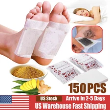 150PCS Detox Foot Patches Pads Body Toxins Feet Slimming Deep Cleansing Herbal