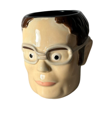 Just Funky Dwight Schrute 3D Mug The Office Coffee Face Head Mug 20 oz