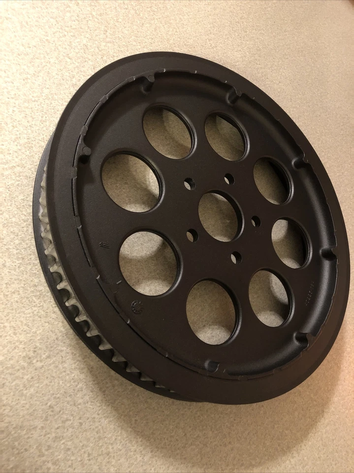 86-99 Harley Dyna Touring FXR 70T Polea Cinturón Trasero Bonita 40225-86A TEXTURA NEGRA  Foto 4 de 4