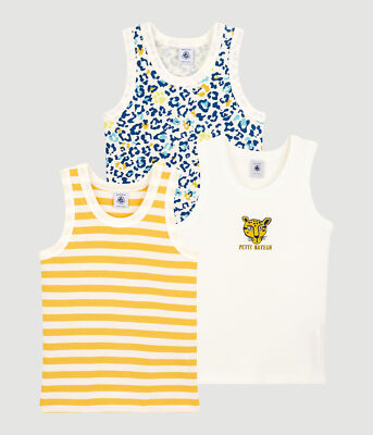 Petit Bateau Trägerhemden 3er Set Kinter T-Shirt 140 cm Träger Hemd