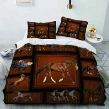 good tamed horse 3D Print Duvet Quilt Doona Covers Pillow Case Bedding Sets