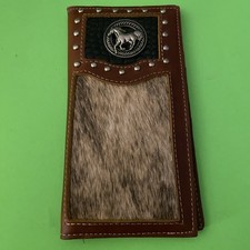 Men s Western Embellished Hide Wallet Multi Slot