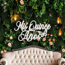 Mis Quince A os Sign Quincea era Decorations 15th Quincea era Party Backdrop  