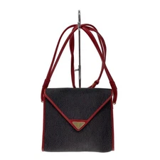 Yves Saint Laurent Brown Allover Pattern Shoulder Bag Vintage Authentic