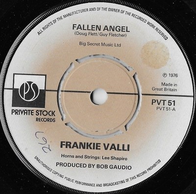 Fallen Angel / Carrie (I Would Marry You) / Frankie Valli VG+