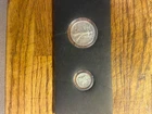 US silver coins . walking liberty 1/2 dollar and mercury dime . 1935 . rare