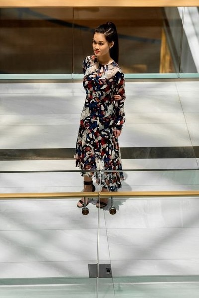 Women Reiss Dress Multicolor Silk 36