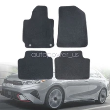New For 2019-2024 Kia Forte Front Rear Floor Mats Carpet Waterproof Black Velour