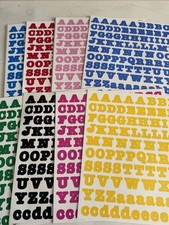 Creative Memories LARGE ABC/123 Bold LOT of 8 SHEETS, ALL colors, NLA, NEW