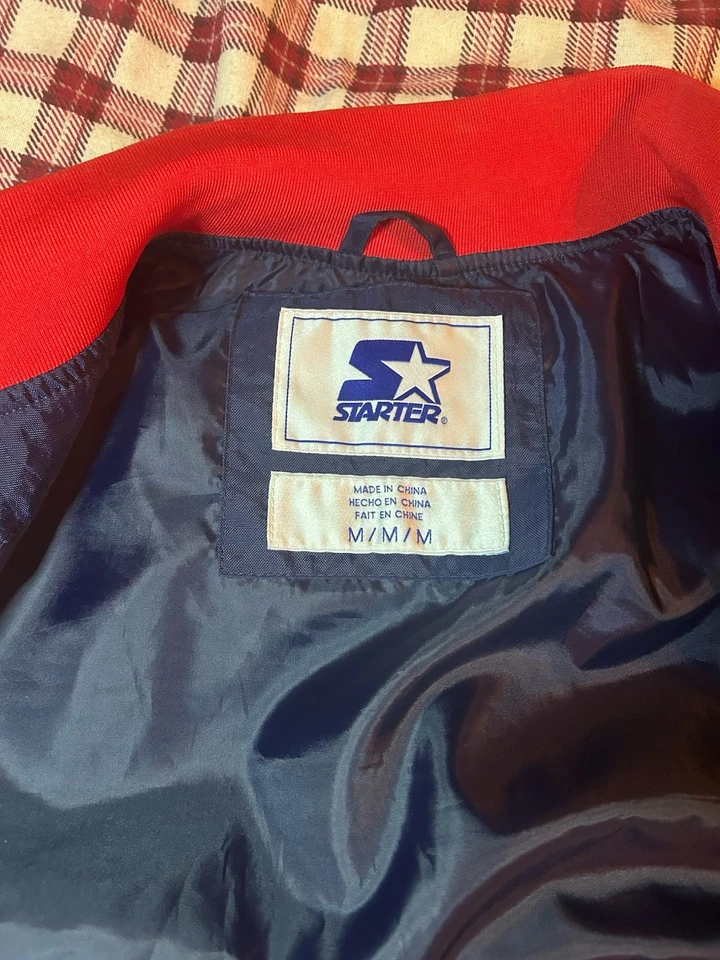 Chaqueta de hombre Washington Nationals Starter Navy The Jet III Full-Snap talla M/M/M Foto 3 de 4