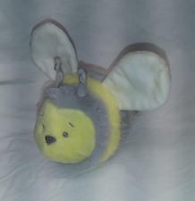 Baby Ganz SWEET AS CAN BEE 7" Plush Bumblebee Lovey Baby Rattle Toy, Crinkles