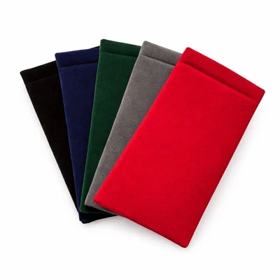 Brillenetui weich Velours mit Stahlfeder Clip Brillentasche Stecketui 5 Farben - Bild 1 von 4