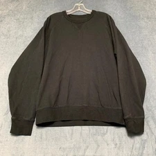 Flint and Tinder Sweatshirt Mens Large Black Cotton Fleece Lined Raglan Sleeve