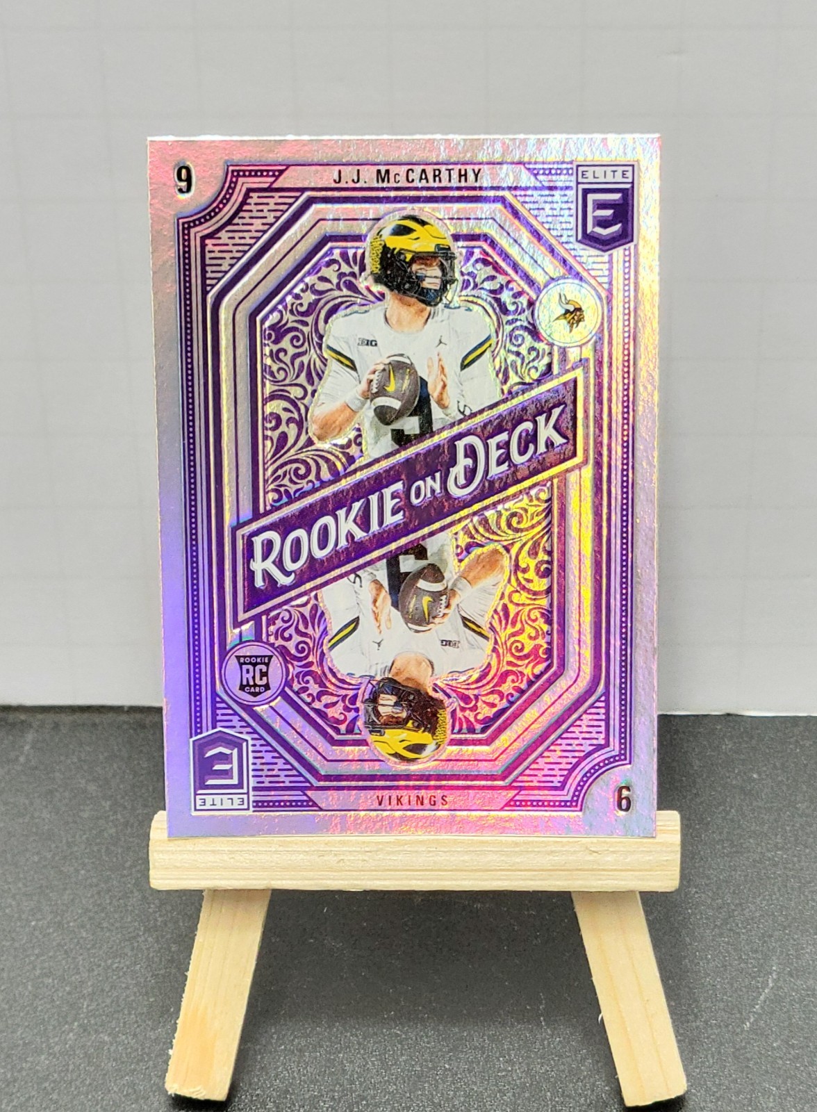 J.J. McCarthy RC 2024 Panini Donruss Elite Football Rookie On Deck Insert #13