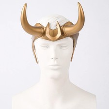 Ragnarok Loki Helmet Horns Latex Crown Mask Halloween Cosplay Costume