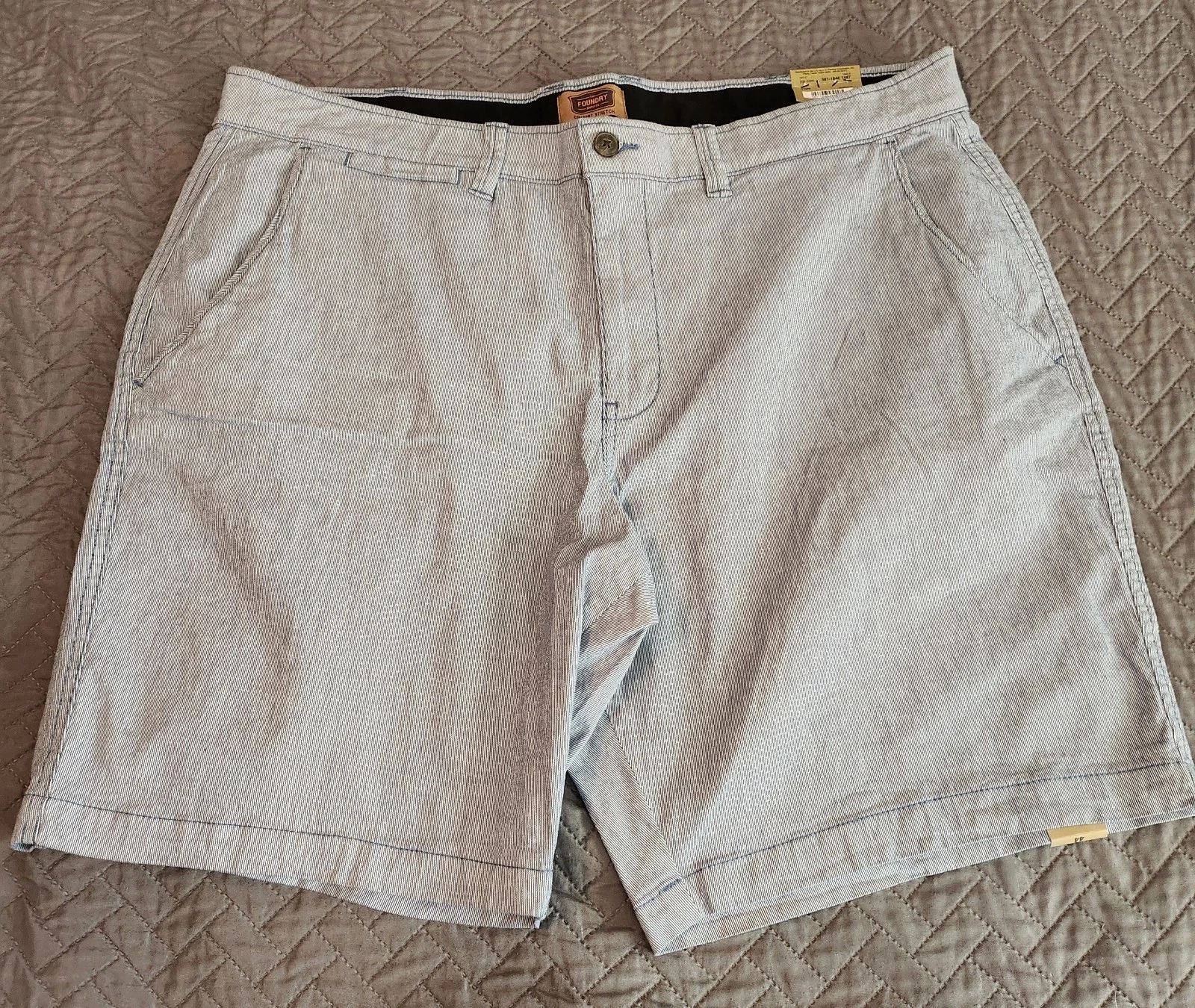 NWT-The Foundry Supply Co. Men's Size 44 Stretchy Blue Flat Front Chino Shorts