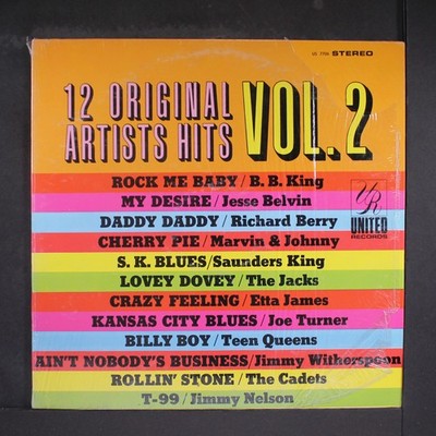 VARIOUS: 12 original artists hits, vol. 2 UNITED/SUPERIOR 12'' LP 33 RPM