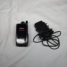 Nokia 6061 Black Silver Cingular Cellular flip EUC, Charger, and Case